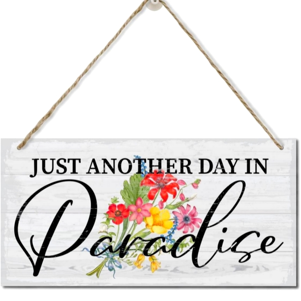 Paradise Floral Wall Sign - Multicolor